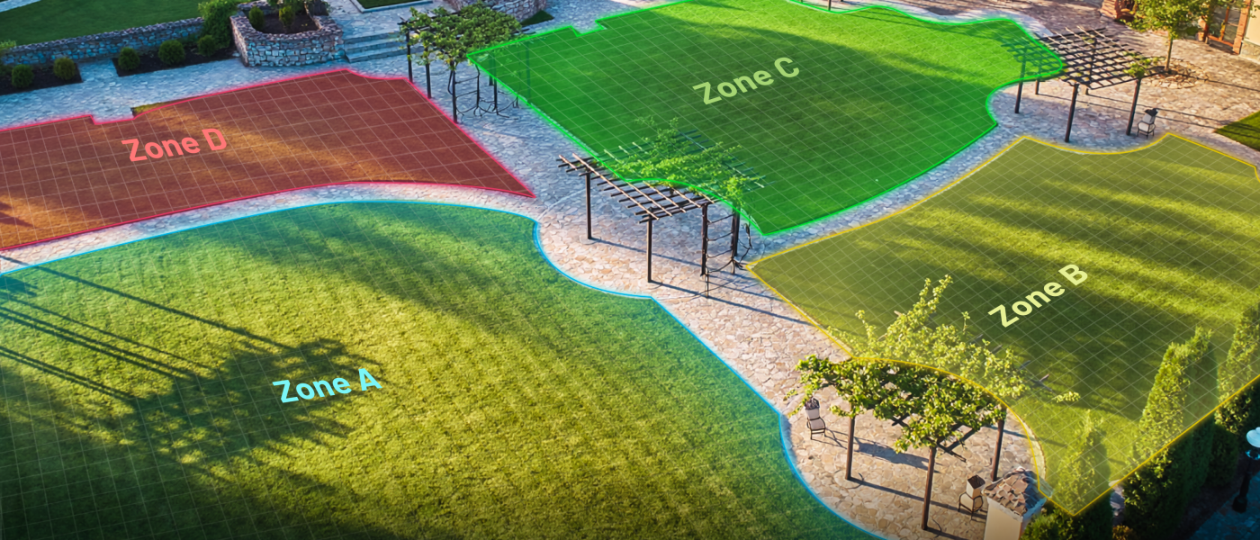 Set personalized mowing schedules for up to 10 non-continuous mowing zones.